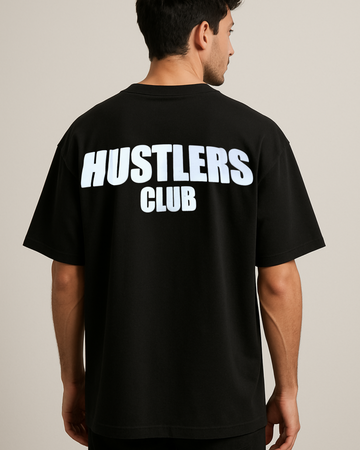 HUSTLERS CLUB Oversized Graphic T-Shirt – Bold Streetwear Edition