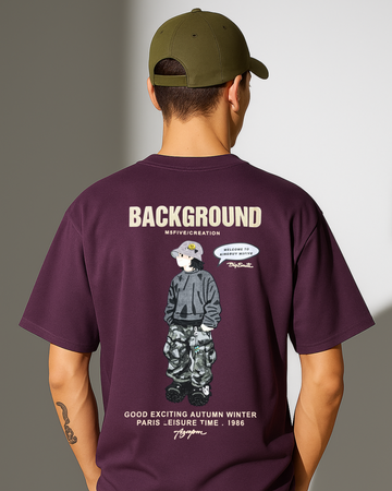 Oversized Graphic T-Shirt – "Background Leisure '86"