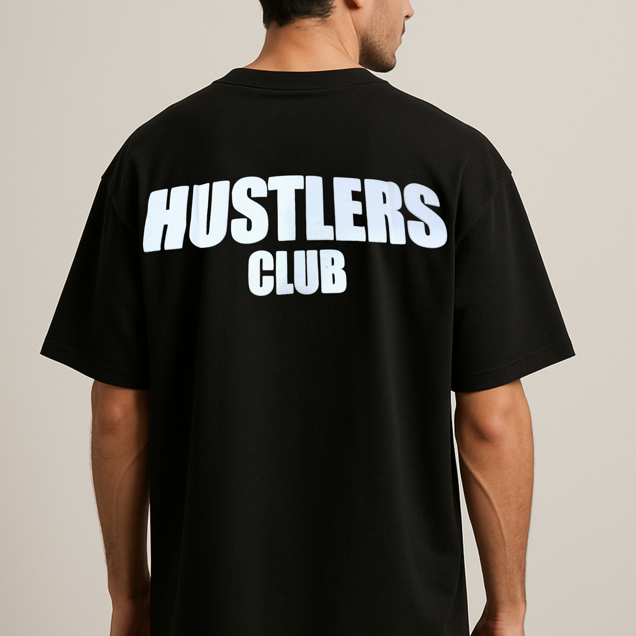 HUSTLERS CLUB Oversized Graphic T-Shirt – Bold Streetwear Edition